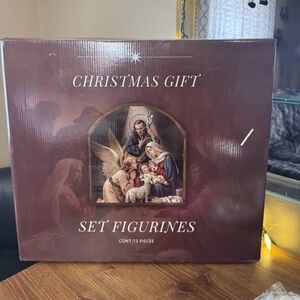 Toetol 9.8-inch, 13-piece Christmas Nativity Set Figurines